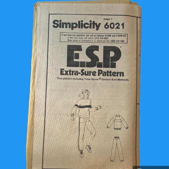 Simplicity 6021 Pattern Sweats Miss 6-10 Tracksuit Comfort Loungewear Sporty - Picture 3 of 7